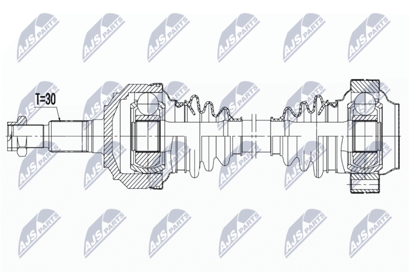 NTY NPW-VW-188 Drive Shaft