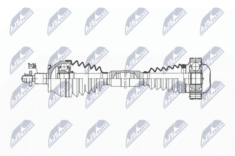 NTY NPW-VW-190 Drive Shaft