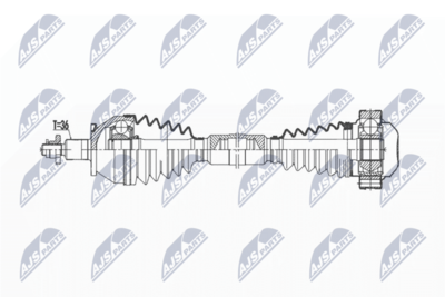Drive Shaft NTY NPW-VW-190