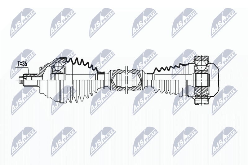 NTY NPW-VW-193 Drive Shaft