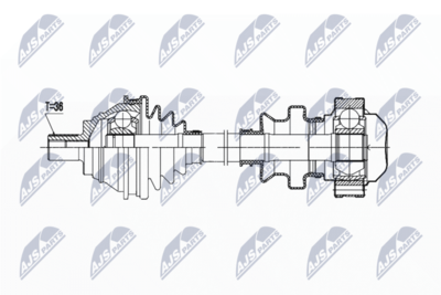 Drive Shaft NTY NPW-VW-194