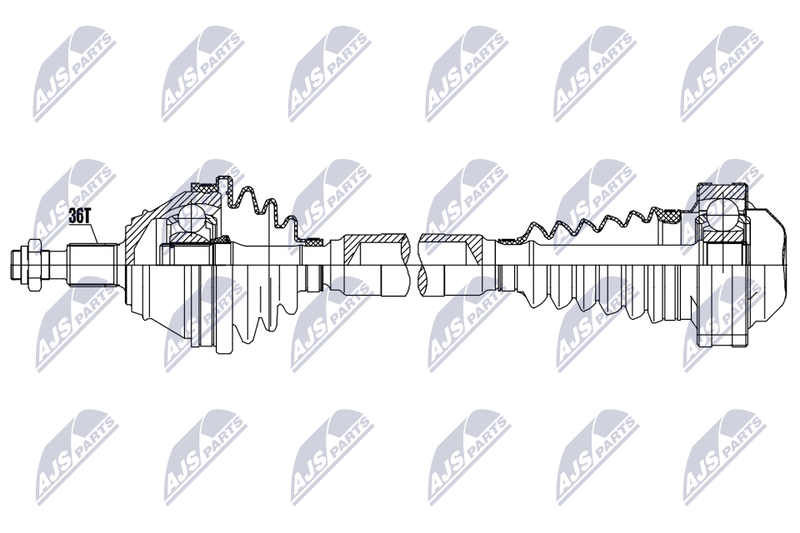 NTY NPW-VW-201 Drive Shaft