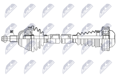 Drive Shaft NTY NPW-VW-201