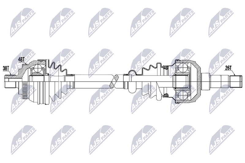 NTY NPW-VW-202 Drive Shaft