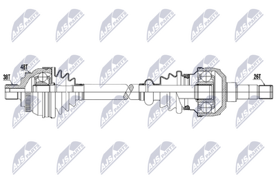 Drive Shaft NTY NPW-VW-202