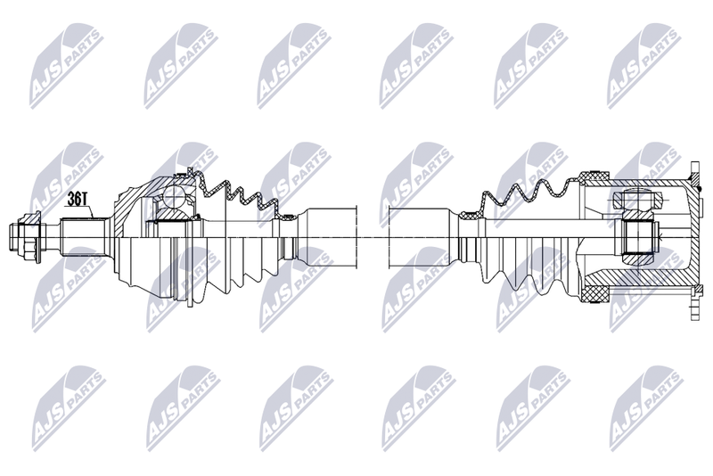 NTY NPW-VW-203 Drive Shaft