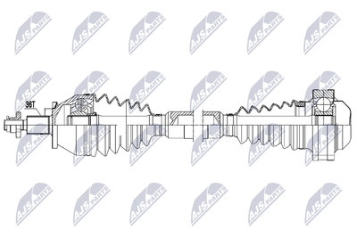 Drive Shaft NTY NPW-VW-205