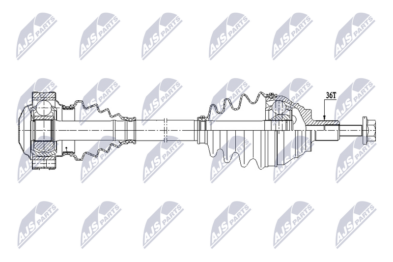 NTY NPW-VW-207 Drive Shaft