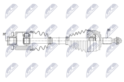 Drive Shaft NTY NPW-VW-208