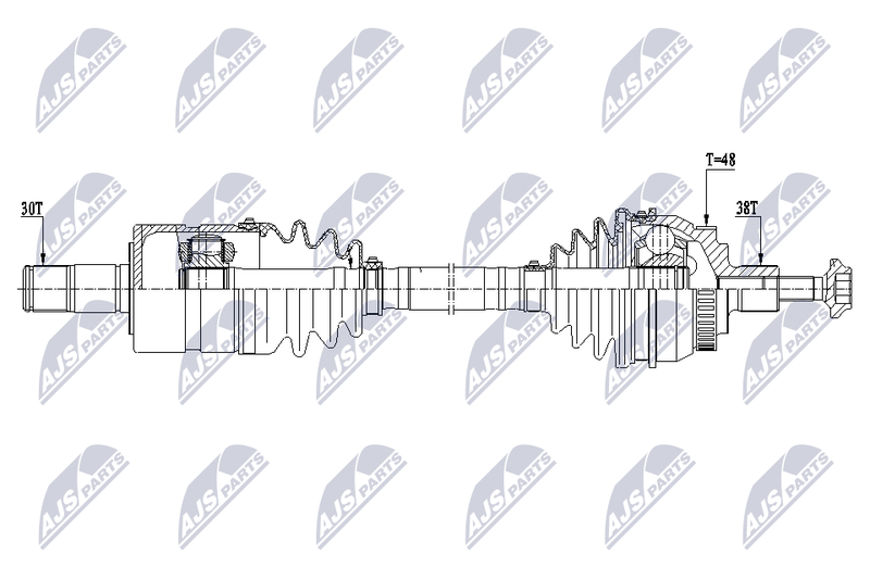 NTY NPW-VW-209 Drive Shaft