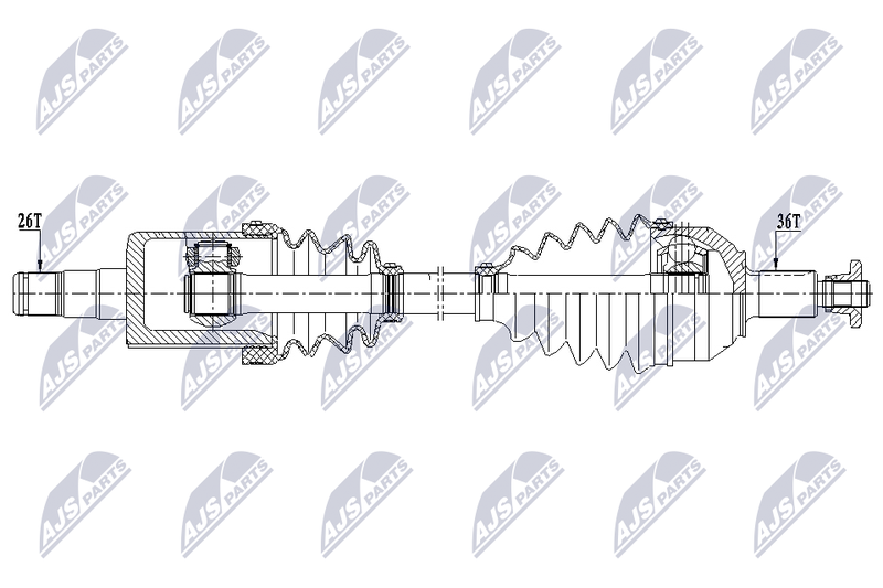NTY NPW-VW-210 Drive Shaft