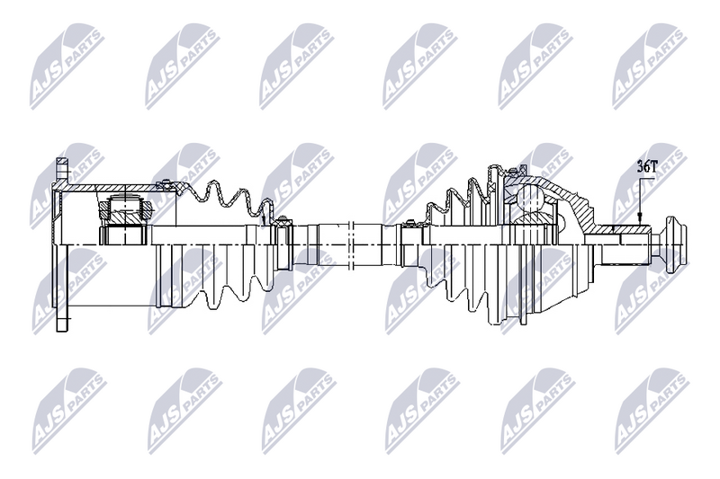 NTY NPW-VW-212 Drive Shaft