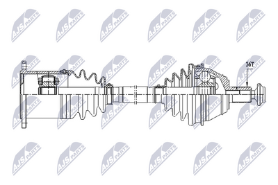 Drive Shaft NTY NPW-VW-212