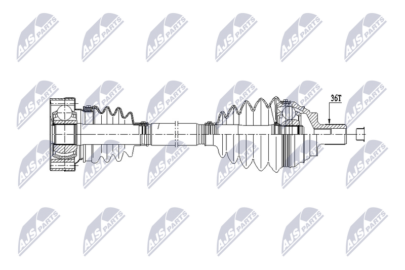NTY NPW-VW-213 Drive Shaft