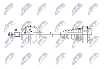 Drive Shaft NTY NPW-VW-215