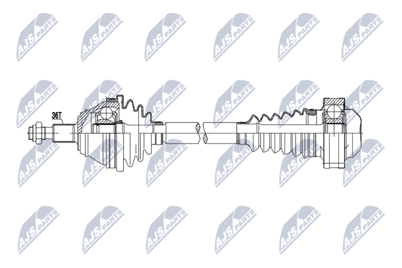 NTY NPW-VW-216 Drive Shaft