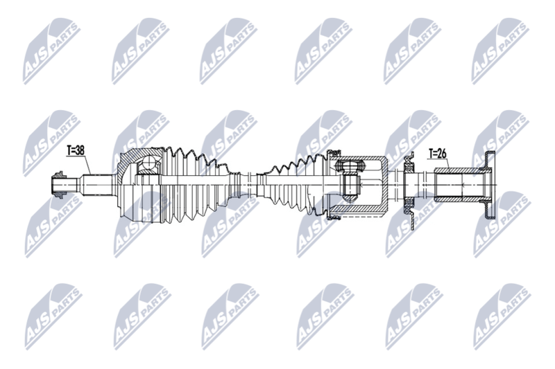 NTY NPW-VW-223 Drive Shaft