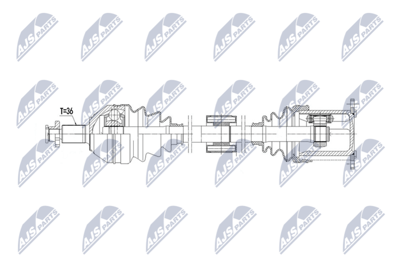 NTY NPW-VW-225 Drive Shaft