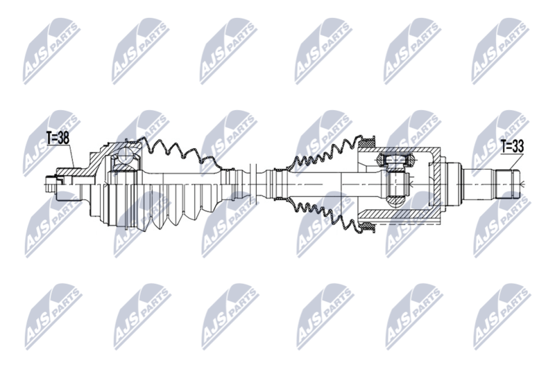 NTY NPW-VW-227 Drive Shaft