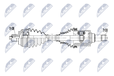 Drive Shaft NTY NPW-VW-227