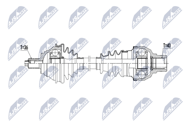 NTY NPW-VW-228 Drive Shaft