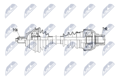Drive Shaft NTY NPW-VW-228
