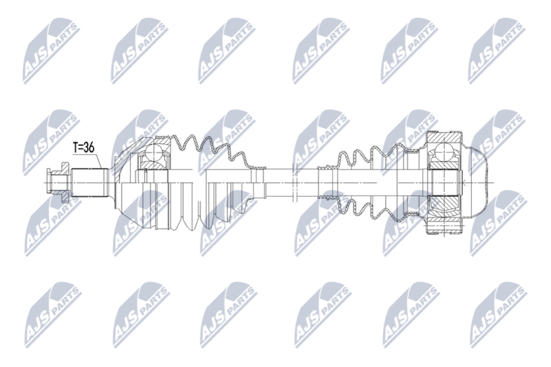 NTY NPW-VW-229 Drive Shaft