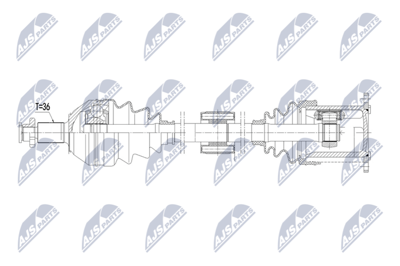 NTY NPW-VW-230 Drive Shaft