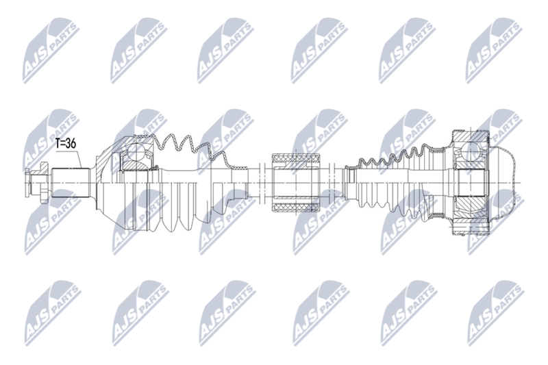 NTY NPW-VW-232 Drive Shaft