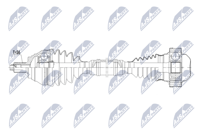 NTY NPW-VW-233 Drive Shaft