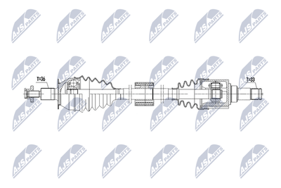 Drive Shaft NTY NPW-VW-234