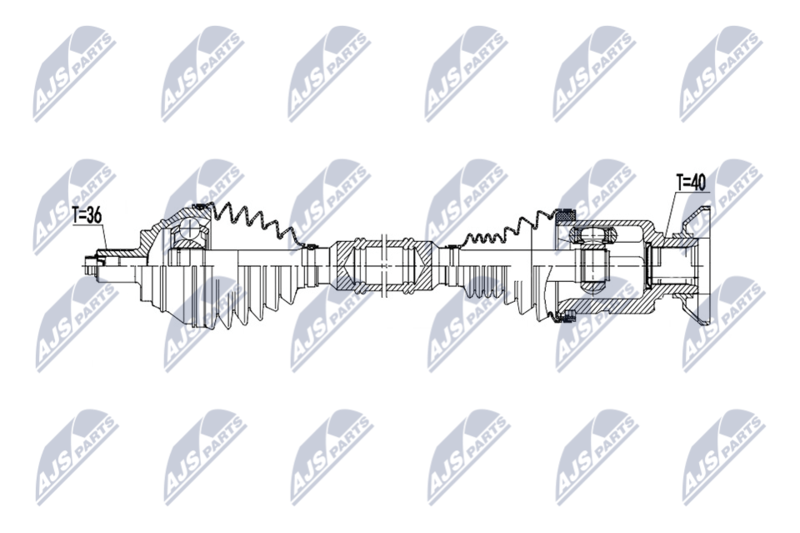 NTY NPW-VW-235 Drive Shaft