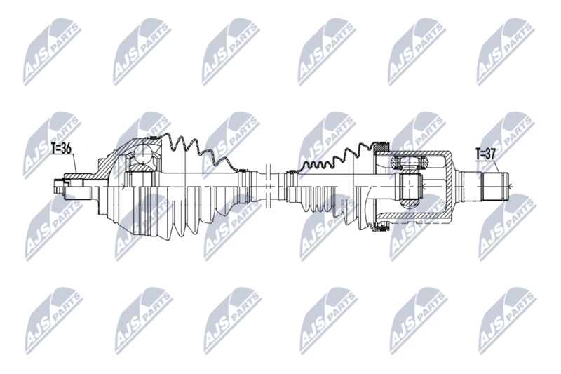 NTY NPW-VW-236 Drive Shaft