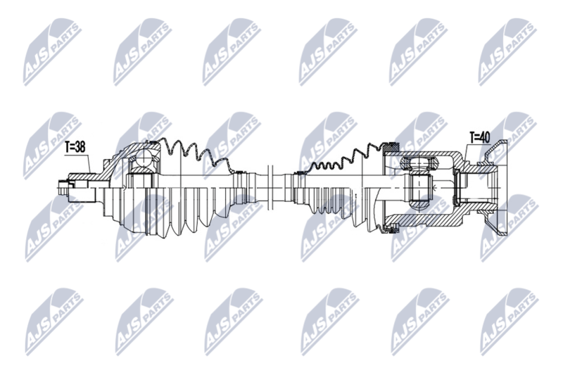 NTY NPW-VW-237 Drive Shaft