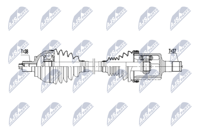 Drive Shaft NTY NPW-VW-238