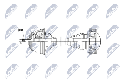 Drive Shaft NTY NPW-VW-239