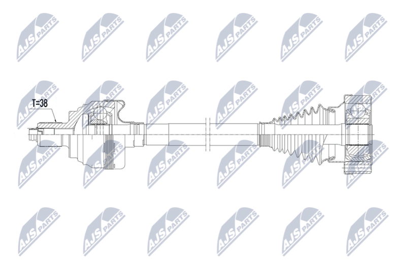 NTY NPW-VW-240 Drive Shaft