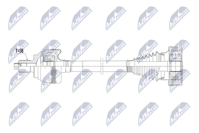 Drive Shaft NTY NPW-VW-240