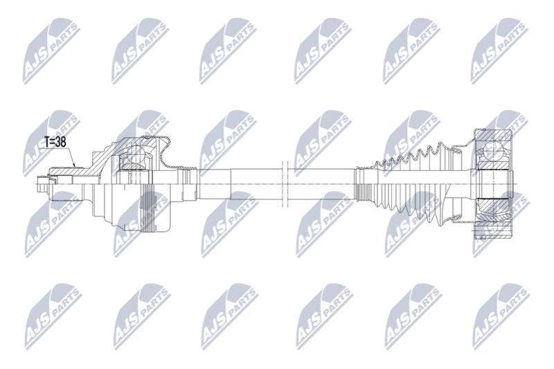 NTY NPW-VW-241 Drive Shaft