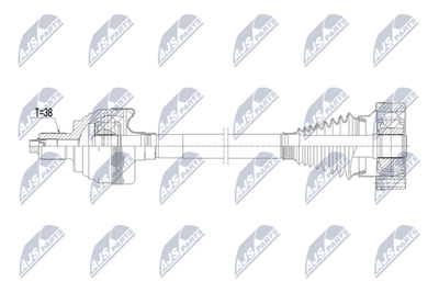 Drive Shaft NTY NPW-VW-241