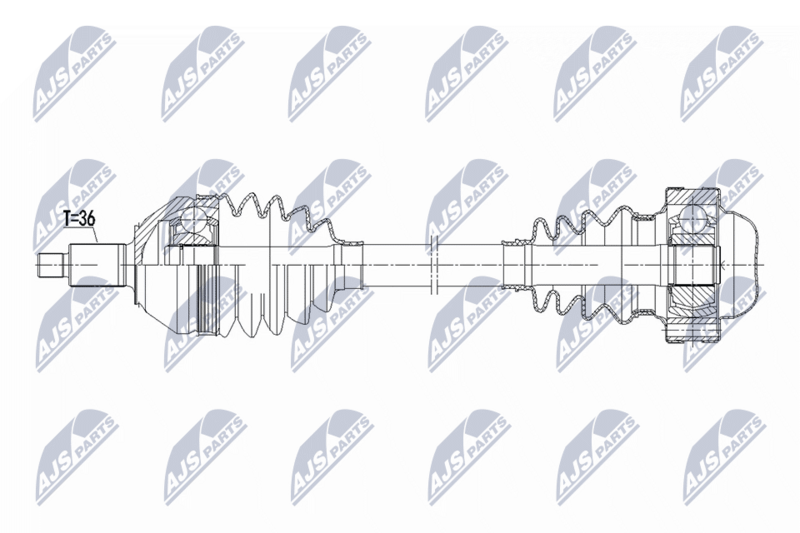 NTY NPW-VW-246 Drive Shaft