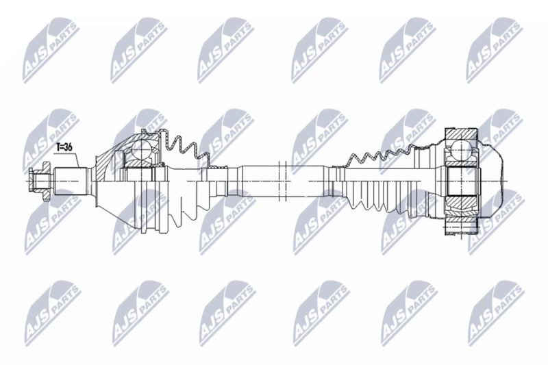 NTY NPW-VW-248 Drive Shaft