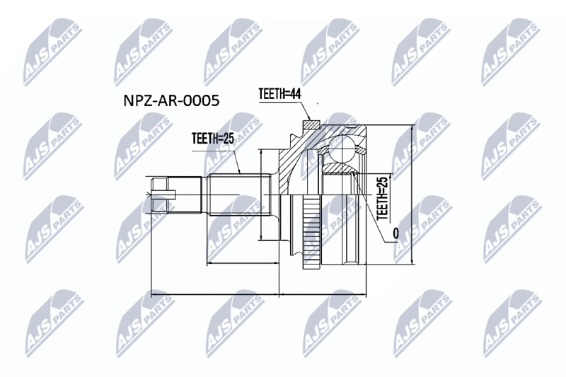 NTY NPZ-AR-005 Joint Kit, drive shaft
