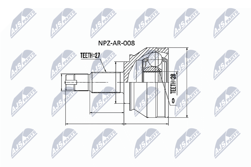 NTY NPZ-AR-008 Joint Kit, drive shaft