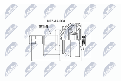 Joint Kit, drive shaft NTY NPZ-AR-008