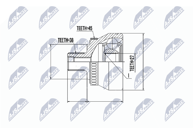NTY NPZ-AU-009 Joint Kit, drive shaft