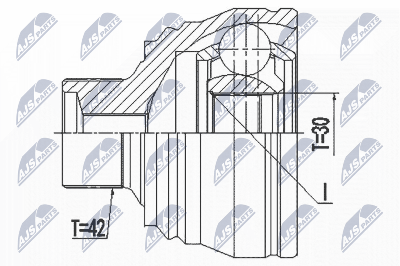 NTY NPZ-AU-057 Joint Kit, drive shaft