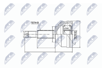 Joint Kit, drive shaft NTY NPZ-CH-005