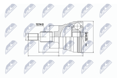 Joint Kit, drive shaft NTY NPZ-CH-023