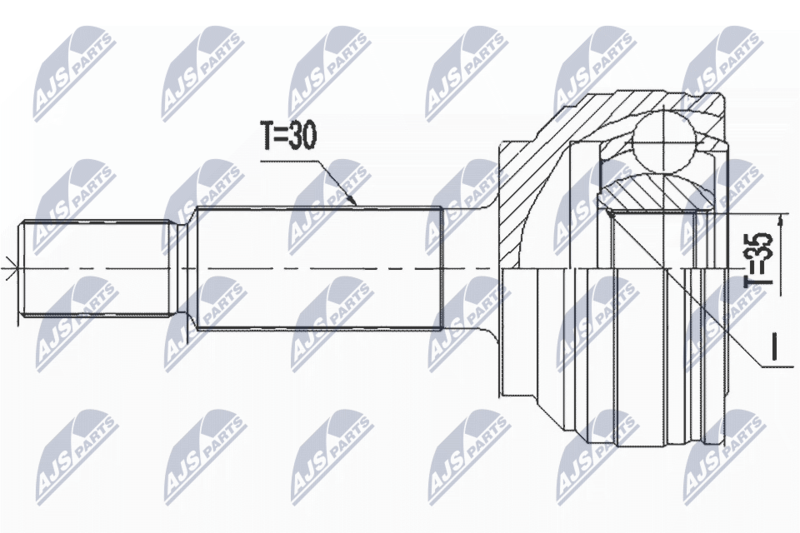 NTY NPZ-CH-034 Joint Kit, drive shaft